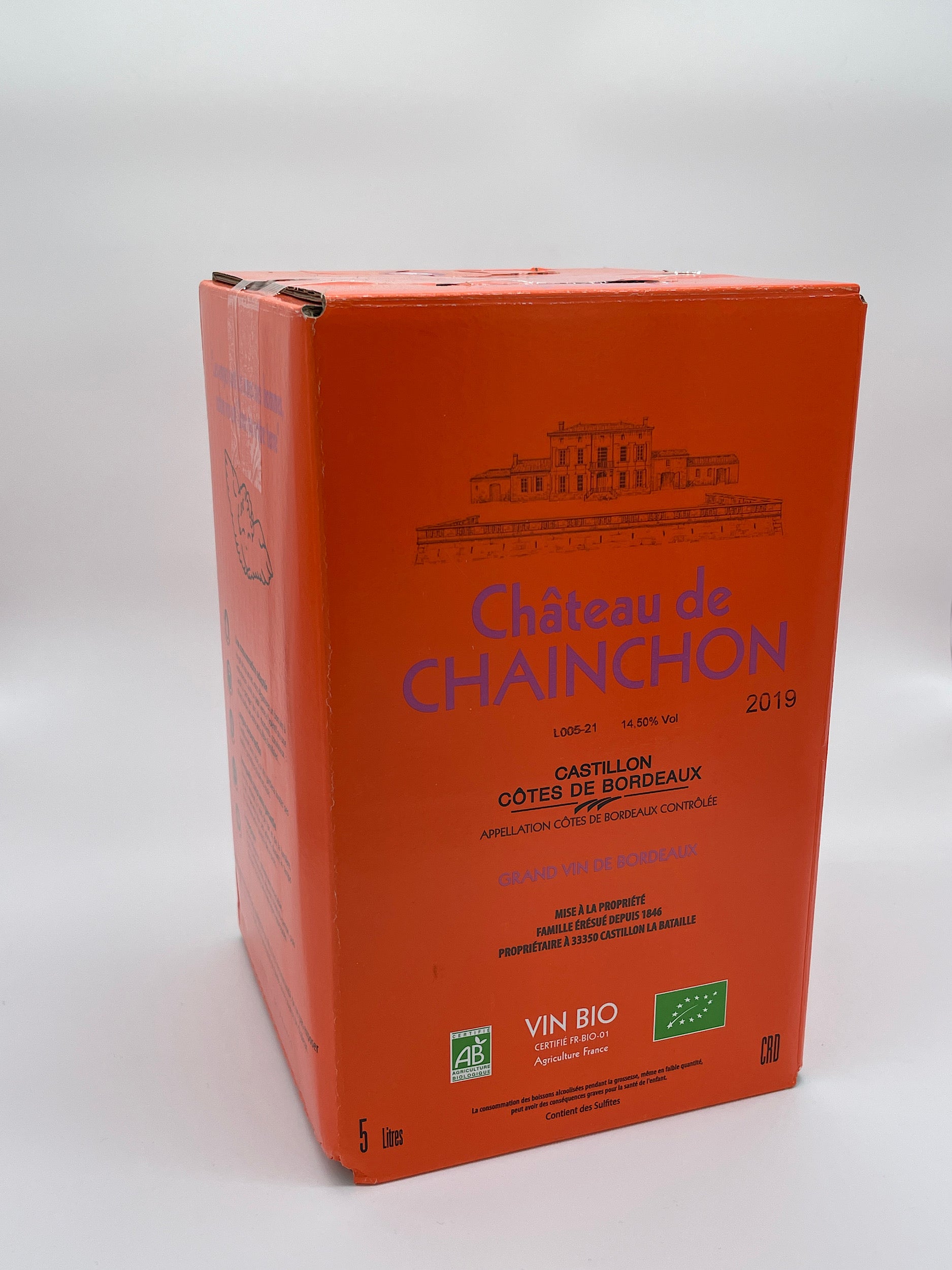 Bib 5L castillon cotes de bordeaux bio